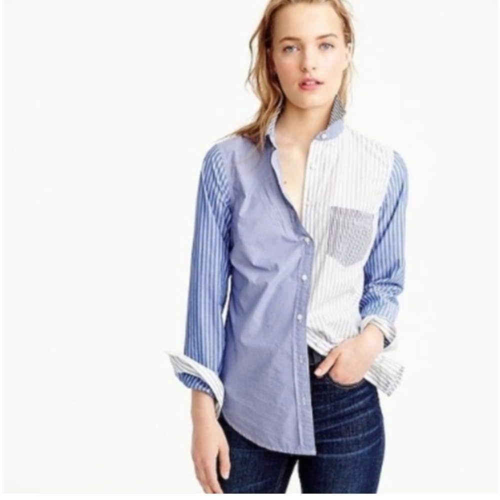 J. Crew Button Down in mixed stripe